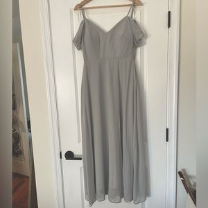 Birdy Grey Dove Grey Convertible Bridesmaid Dress xs